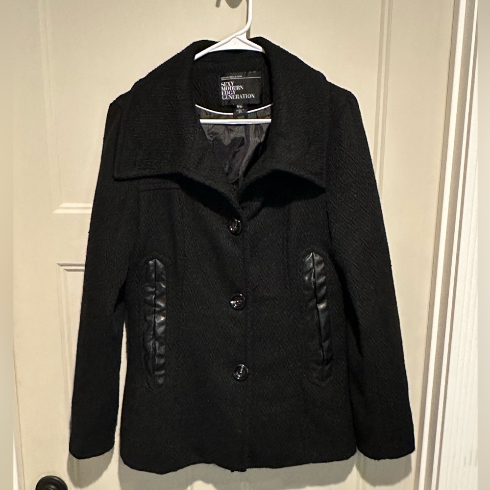 Urban Behavior Black Pea Coat
